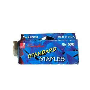 Vintage Swingline Standard Staples Box No 79350 Made in USA Retro‎ Prop Open Box